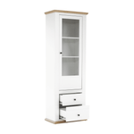 Casa si Gradina - Mobilier - Dulapuri si sifoniere - Dulapuri - Vitrina MZ4, alb / stejar grand, LEON - Infinity.ro