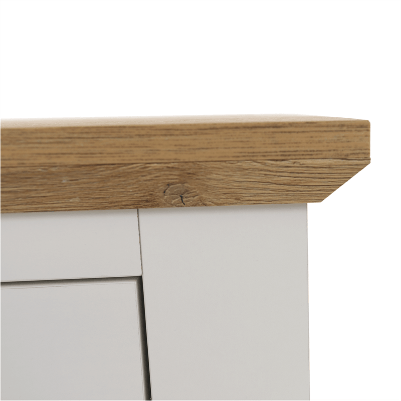 Casa si Gradina - Mobilier - Comode si corpuri - Comode - Scrin MZ10, alb / stejar grand, LEON - Infinity.ro
