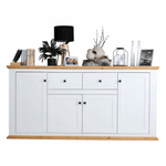 Casa si Gradina - Mobilier - Comode si corpuri - Comode - Scrin MZ9, alb / stejar grand, LEON - Infinity.ro