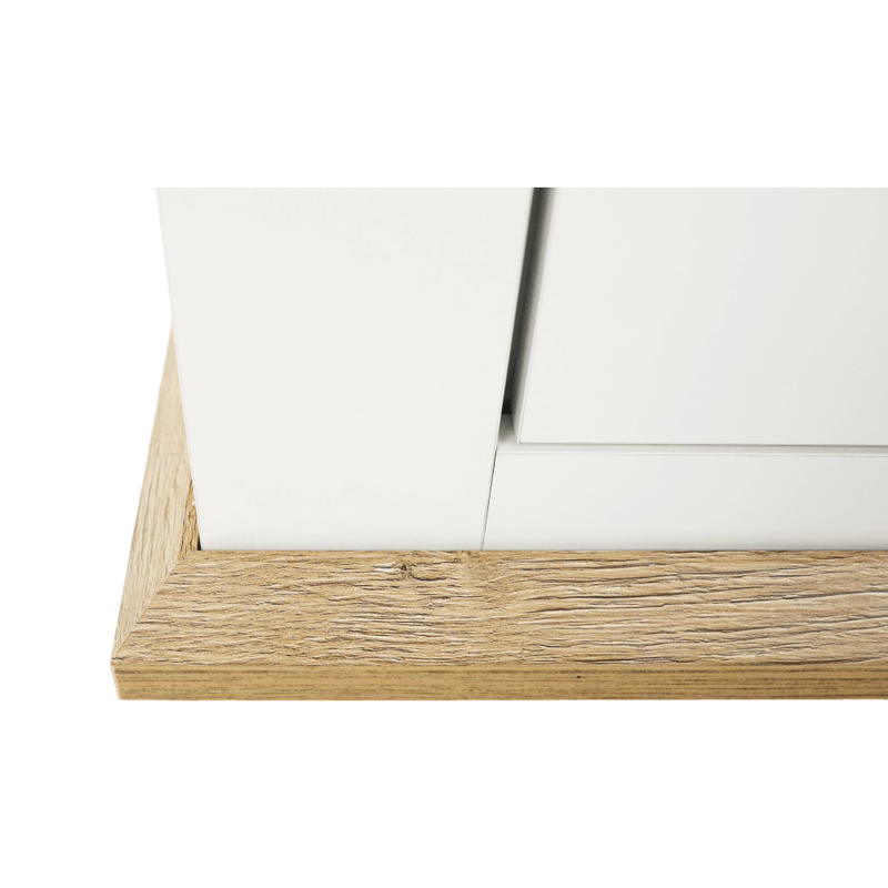 Casa si Gradina - Mobilier - Dulapuri si sifoniere - Dulapuri - Vitrina MZ4, alb / stejar grand, LEON - Infinity.ro