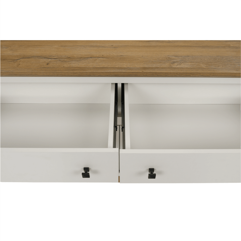 Casa si Gradina - Mobilier - Comode si corpuri - Comode - Scrin MZ10, alb / stejar grand, LEON - Infinity.ro
