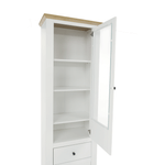 Casa si Gradina - Mobilier - Dulapuri si sifoniere - Dulapuri - Vitrina MZ4, alb / stejar grand, LEON - Infinity.ro