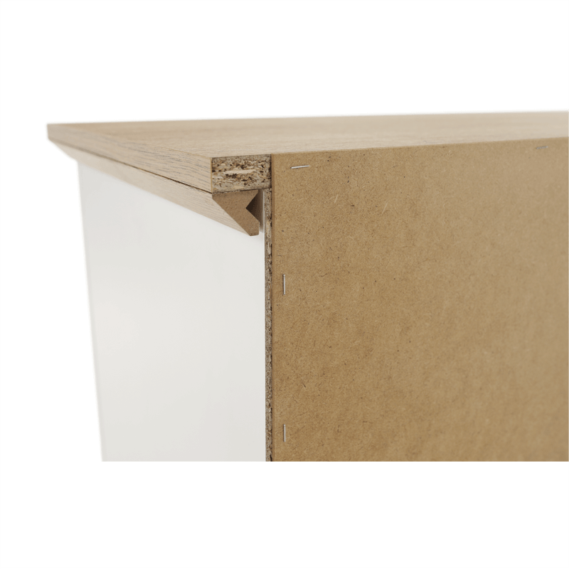 Casa si Gradina - Mobilier - Comode si corpuri - Comode - Scrin MZ10, alb / stejar grand, LEON - Infinity.ro