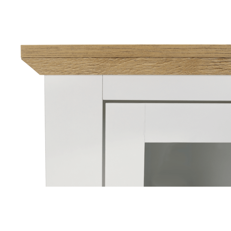 Casa si Gradina - Mobilier - Dulapuri si sifoniere - Dulapuri - Vitrina MZ4, alb / stejar grand, LEON - Infinity.ro