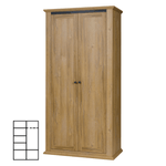 Casa si Gradina - Mobilier - Dulapuri si sifoniere - Dulapuri - Dulap combinat MZ2, stejar grand, LEON - Infinity.ro