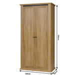Casa si Gradina - Mobilier - Dulapuri si sifoniere - Dulapuri - Dulap combinat MZ2, stejar grand, LEON - Infinity.ro