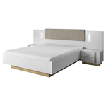 Casa si Gradina - Mobilier - Paturi si accesorii - Paturi - Pat, alb/stejar grandson/luciu alb, City - Infinity.ro