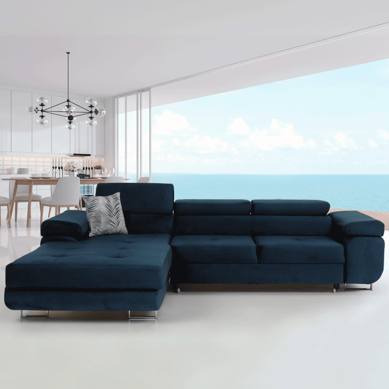 Casa si Gradina - Mobilier - Canapele si coltare - Coltare - Coltar, albastru, model stanga, AMARETA Coltar MIC - Infinity.ro