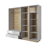Casa si Gradina - Mobilier - Dulapuri si sifoniere - Dulapuri - Dulap, alb/stejar grandson/luciu alb, CITY - Infinity.ro