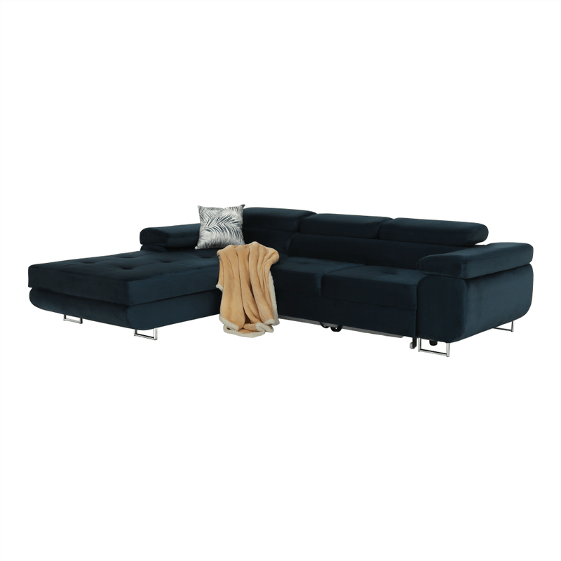 Casa si Gradina - Mobilier - Canapele si coltare - Coltare - Coltar, albastru, model stanga, AMARETA Coltar MIC - Infinity.ro