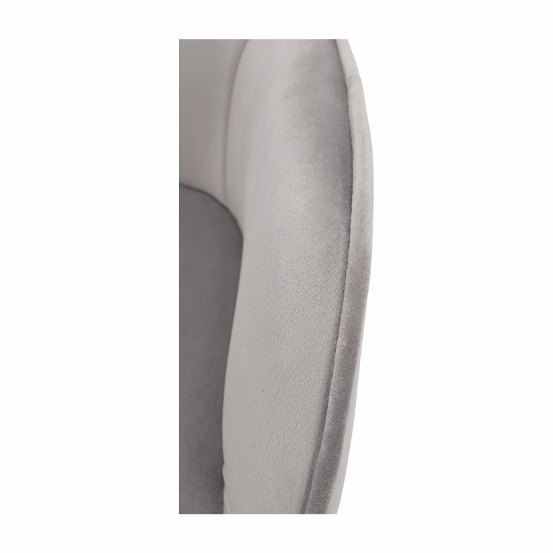 Casa si Gradina - Mobilier - Scaune si fotolii - Scaune - Scaun de birou, material textil din catifea gri deschis / negru, EROL - Infinity.ro
