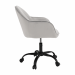Casa si Gradina - Mobilier - Scaune si fotolii - Scaune - Scaun de birou, material textil din catifea gri deschis / negru, EROL - Infinity.ro