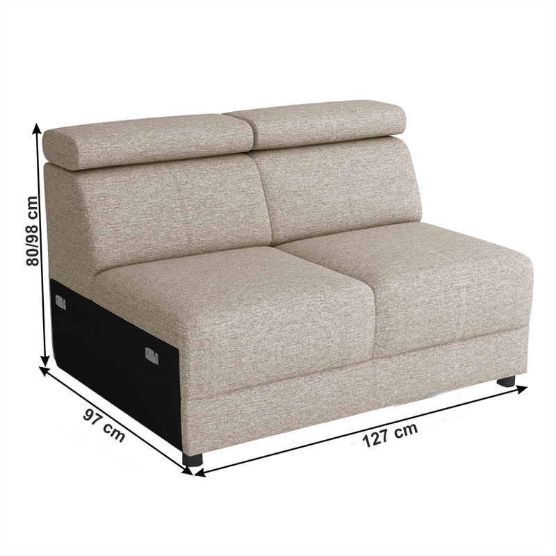 Casa si Gradina - Mobilier - Canapele si coltare - Canapele - Canapea 2 locuri 2 BB, gri bej Taupe, BOBY - Infinity.ro