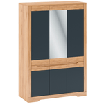 Casa si Gradina - Mobilier - Dulapuri si sifoniere - Dulapuri - Dulap cu spatiu pt. umerase F, gri craft auriu / gri grafit, FIDEL - Infinity.ro