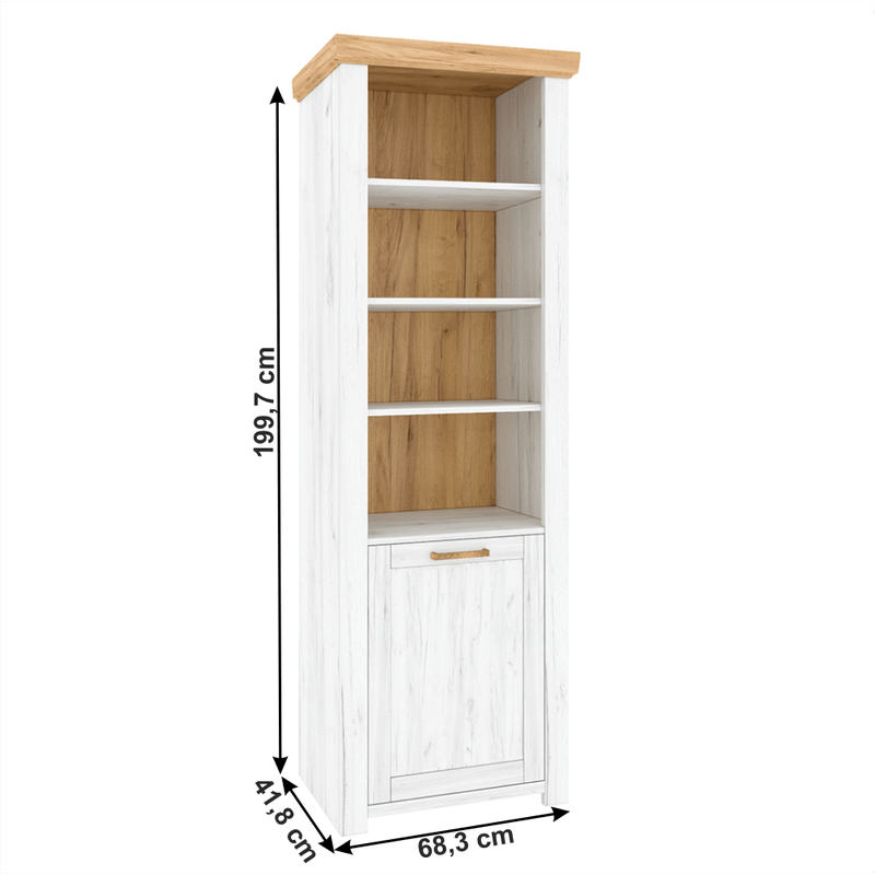 Casa si Gradina - Mobilier - Biblioteci si rafturi - Rafturi - Raft R, stejar craft auriu / stejar craft alb, SUDBURY - Infinity.ro