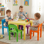 Casa si Gradina - Mobilier - Mobilier copii - Mobilier camera copiilor - Set pentru copii 1 + 4, multicolor, ZILBO - Infinity.ro