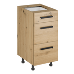 Casa si Gradina - Mobilier - Dulapuri si sifoniere - Dulapuri - Dulap de jos, stejar artizanal, cu maner, LANGEN D40S3 U - Infinity.ro