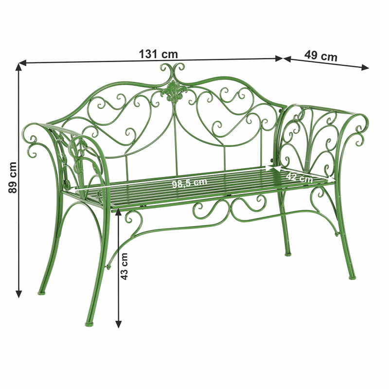 Casa si Gradina - Gradina si terasa - Mobilier exterior - Bancute de gradina - Banca de gradina, verde, ETELIA - Infinity.ro