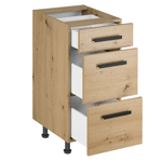 Casa si Gradina - Mobilier - Dulapuri si sifoniere - Dulapuri - Dulap de jos, stejar artizanal, cu maner, LANGEN D40S3 U - Infinity.ro