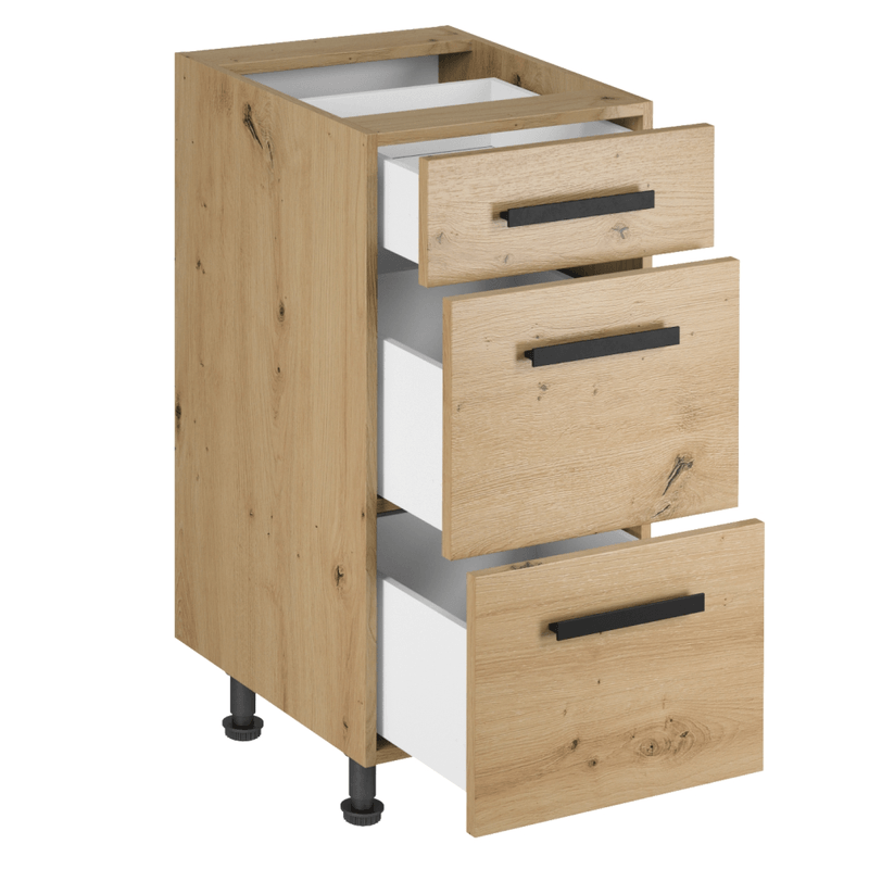 Casa si Gradina - Mobilier - Dulapuri si sifoniere - Dulapuri - Dulap de jos, stejar artizanal, cu maner, LANGEN D40S3 U - Infinity.ro