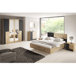 Casa si Gradina - Mobilier - Paturi si accesorii - Paturi - Pat, stejar artizanal / pin negru norvegian, BAFRA - Infinity.ro