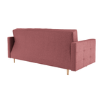 Casa si Gradina - Mobilier - Canapele si coltare - Canapele - Canapea cu 3 locuri tapitat, tesatura gri inchis, AMEDIA, roz - Infinity.ro