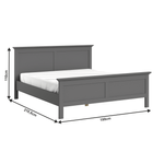 Casa si Gradina - Mobilier - Paturi si accesorii - Paturi - Pat, gri, 180x200, PARIS - Infinity.ro