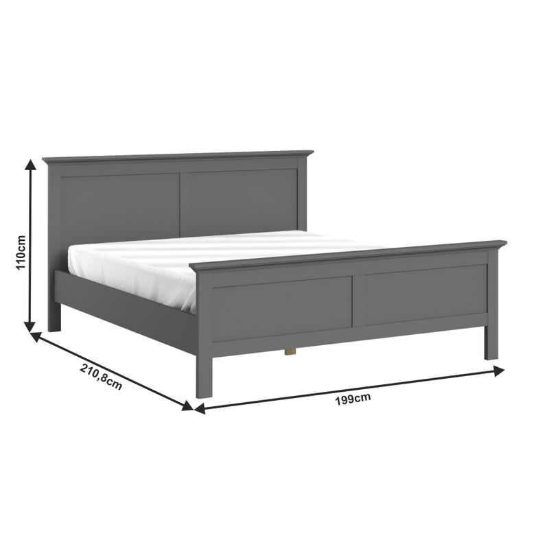 Casa si Gradina - Mobilier - Paturi si accesorii - Paturi - Pat, gri, 180x200, PARIS - Infinity.ro