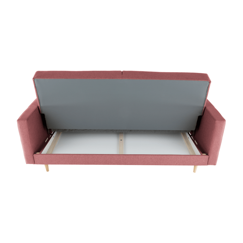 Casa si Gradina - Mobilier - Canapele si coltare - Canapele - Canapea cu 3 locuri tapitat, tesatura gri inchis, AMEDIA, roz - Infinity.ro