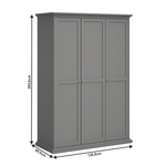Casa si Gradina - Mobilier - Dulapuri si sifoniere - Dulapuri - Dulap cu bara pt. umerase, gri, PARIS 75353 - Infinity.ro
