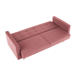 Casa si Gradina - Mobilier - Canapele si coltare - Canapele - Canapea cu 3 locuri tapitat, tesatura gri inchis, AMEDIA, roz - Infinity.ro