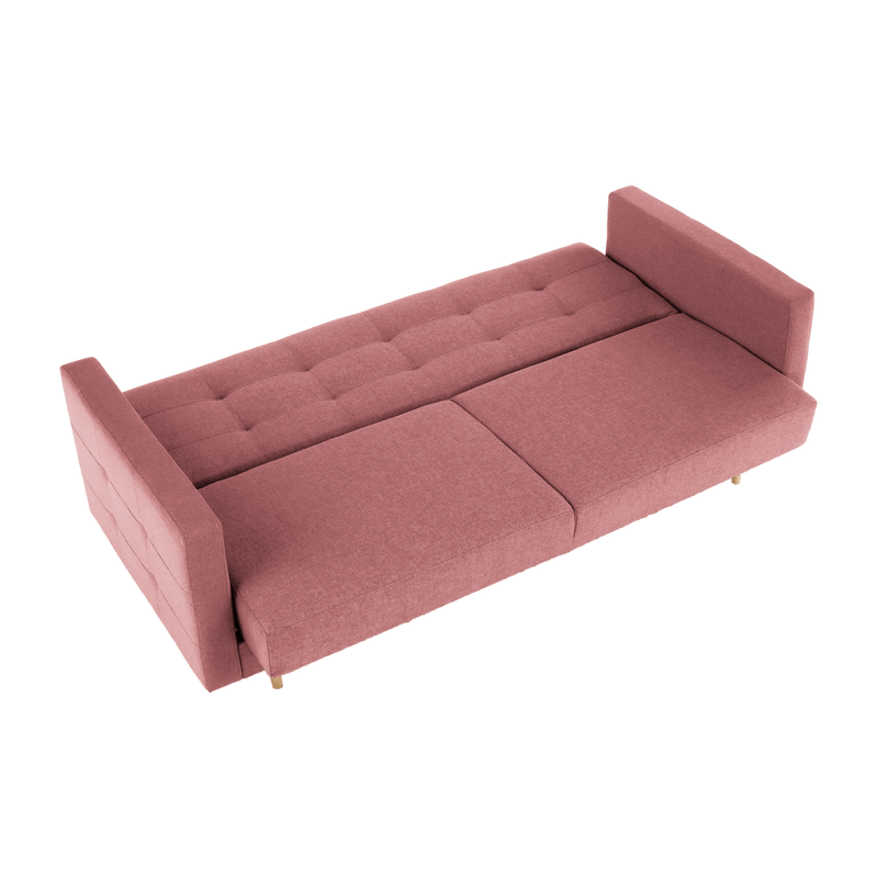 Casa si Gradina - Mobilier - Canapele si coltare - Canapele - Canapea cu 3 locuri tapitat, tesatura gri inchis, AMEDIA, roz - Infinity.ro