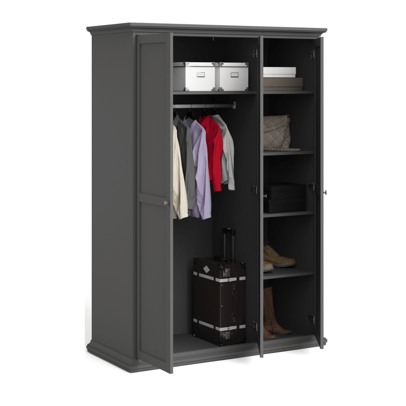 Casa si Gradina - Mobilier - Dulapuri si sifoniere - Dulapuri - Dulap cu bara pt. umerase, gri, PARIS 75353 - Infinity.ro