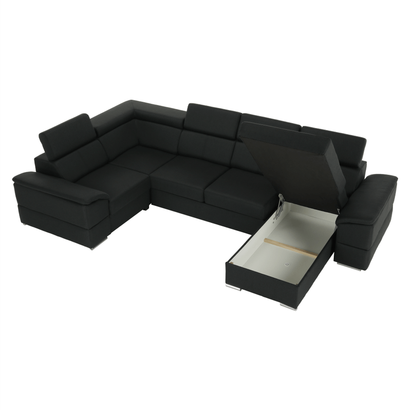 Casa si Gradina - Mobilier - Canapele si coltare - Coltare - Coltar, gri inchis, model dreapta, SEGORIA ROH U - Infinity.ro