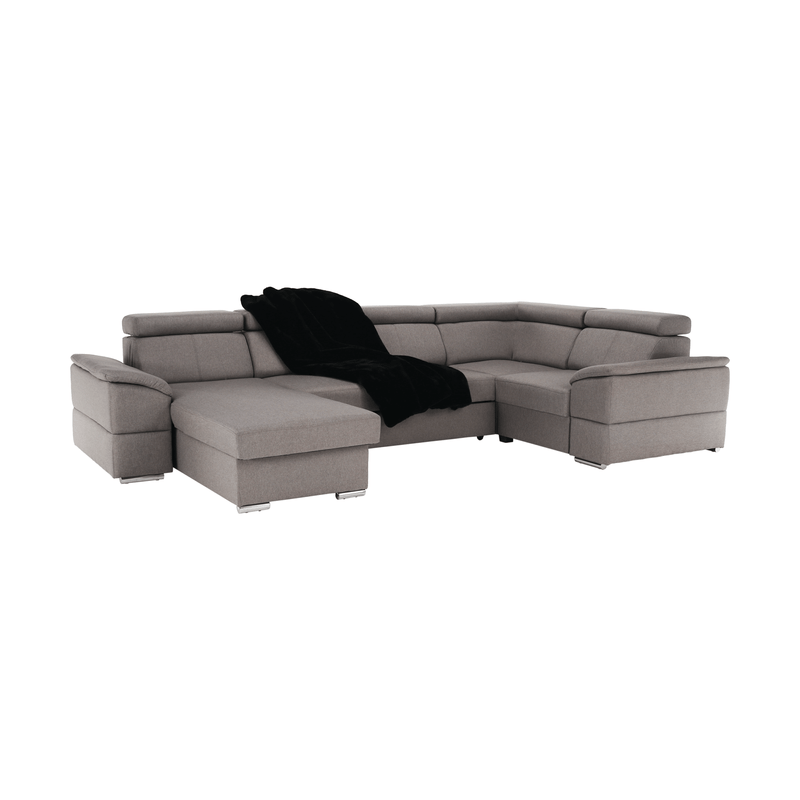 Casa si Gradina - Mobilier - Canapele si coltare - Coltare - Coltar, gri maroniu Taupe, model stanga, SEGORIA ROH U - Infinity.ro