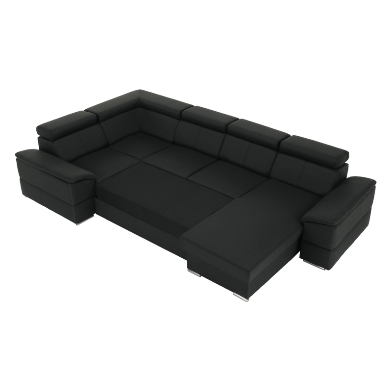 Casa si Gradina - Mobilier - Canapele si coltare - Coltare - Coltar, gri inchis, model dreapta, SEGORIA ROH U - Infinity.ro
