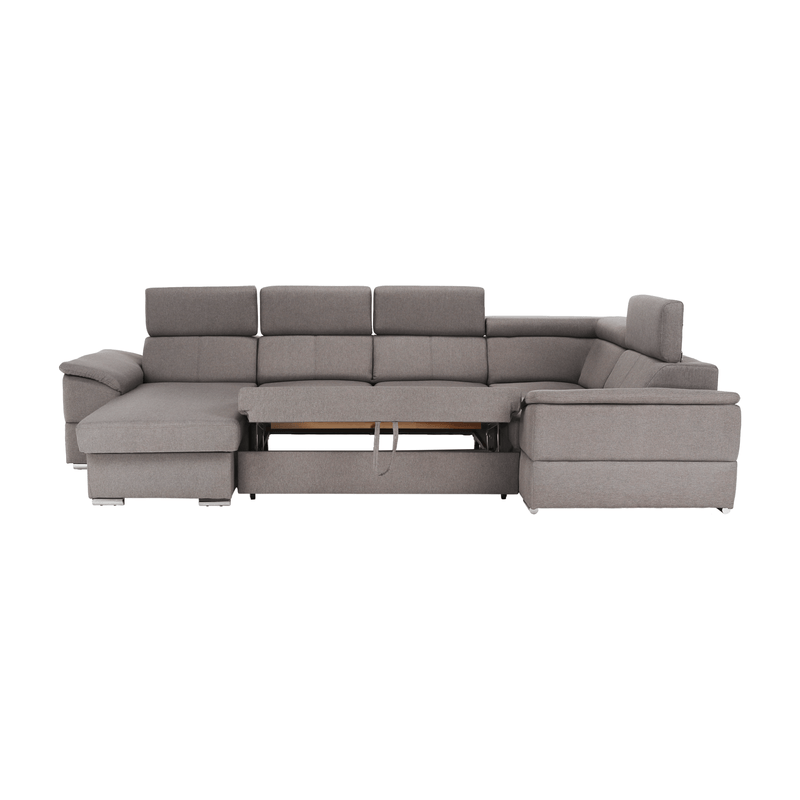 Casa si Gradina - Mobilier - Canapele si coltare - Coltare - Coltar, gri maroniu Taupe, model stanga, SEGORIA ROH U - Infinity.ro