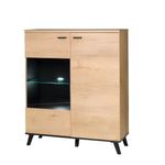 Casa si Gradina - Mobilier - Comode si corpuri - Comode - Scrin, stejar lefkas/negru, SIRAN TYP 4 - Infinity.ro