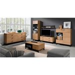 Casa si Gradina - Mobilier - Comode si corpuri - Comode - Scrin, stejar lefkas/negru, SIRAN TYP 4 - Infinity.ro