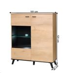 Casa si Gradina - Mobilier - Comode si corpuri - Comode - Scrin, stejar lefkas/negru, SIRAN TYP 4 - Infinity.ro