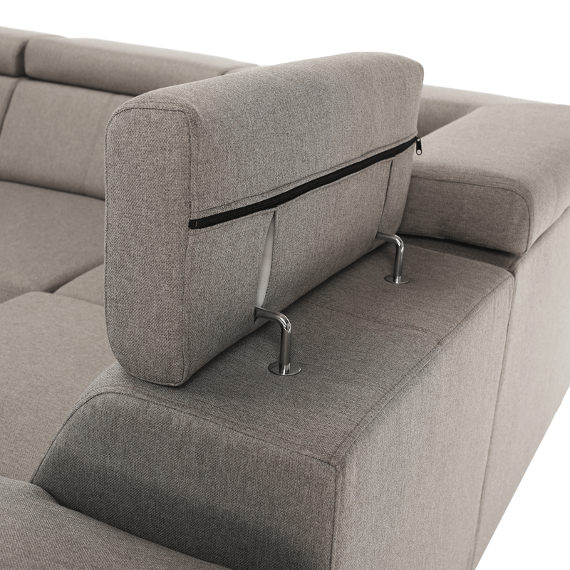Casa si Gradina - Mobilier - Canapele si coltare - Coltare - Coltar, gri maroniu Taupe, model stanga, SEGORIA ROH U - Infinity.ro