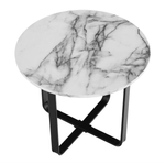 Casa si Gradina - Mobilier - Mese si birouri - Masute de cafea - Masuta de cafea, marmura alba / metal negru, SALINO - Infinity.ro