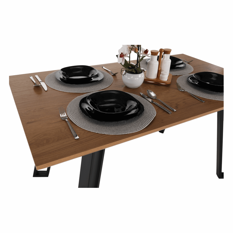Casa si Gradina - Mobilier - Mese si birouri - Mese bucatarie si dining - Masa dining, stejar/negru, 140x83 cm, PEDAL - Infinity.ro