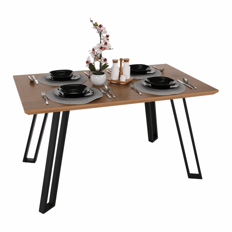 Casa si Gradina - Mobilier - Mese si birouri - Mese bucatarie si dining - Masa dining, stejar/negru, 140x83 cm, PEDAL - Infinity.ro