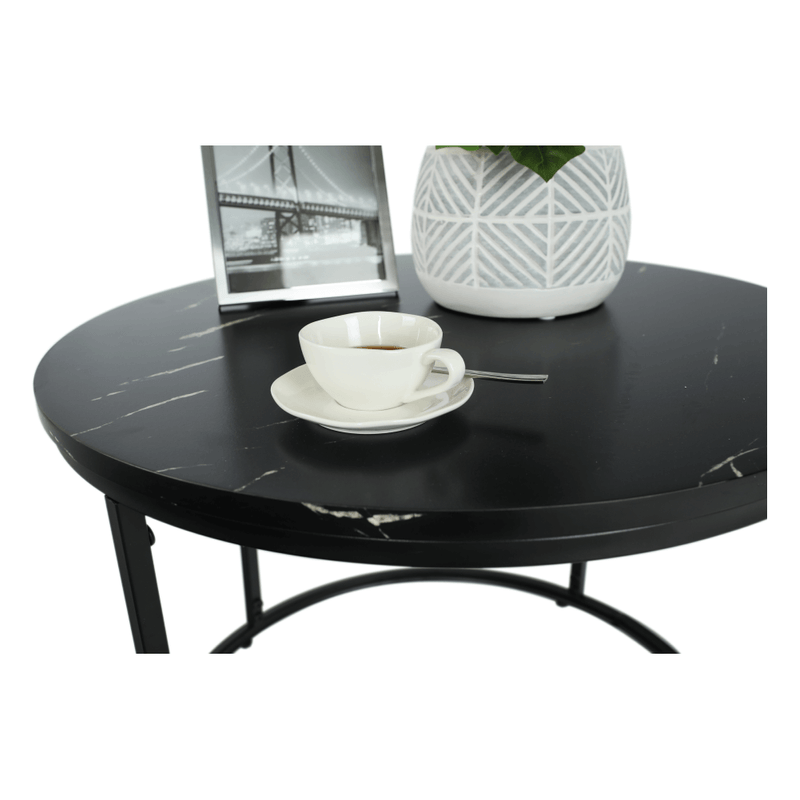 Casa si Gradina - Mobilier - Mese si birouri - Masute de cafea - Masuta de cafea, marmura neagra / metal negru, GAGIN - Infinity.ro