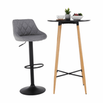 Casa si Gradina - Mobilier - Mese si birouri - Mese living - Masa de bar, negru/stejar, diametru 60 cm, IMAM - Infinity.ro