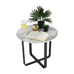 Casa si Gradina - Mobilier - Mese si birouri - Masute de cafea - Masuta de cafea, marmura alba / metal negru, SALINO - Infinity.ro