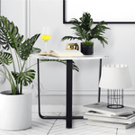 Casa si Gradina - Mobilier - Mese si birouri - Masute de cafea - Masuta de cafea, marmura alba / metal negru, SALINO - Infinity.ro