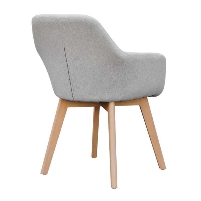 Casa si Gradina - Mobilier - Scaune si fotolii - Fotolii - Fotoliu de design, gri deschis/fag, CLORIN NEW - Infinity.ro