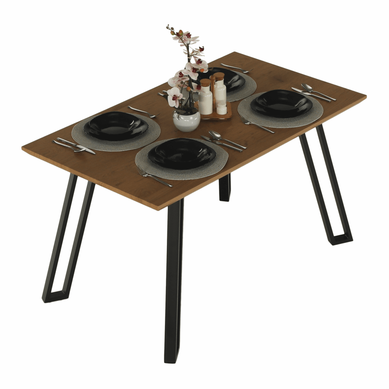 Casa si Gradina - Mobilier - Mese si birouri - Mese bucatarie si dining - Masa dining, stejar/negru, 140x83 cm, PEDAL - Infinity.ro